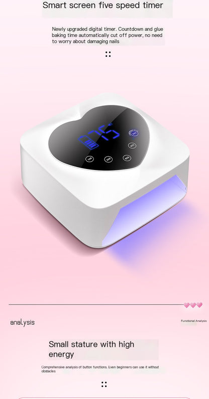 Wireless Nail Lamp with Rechargeable Lithium Battery