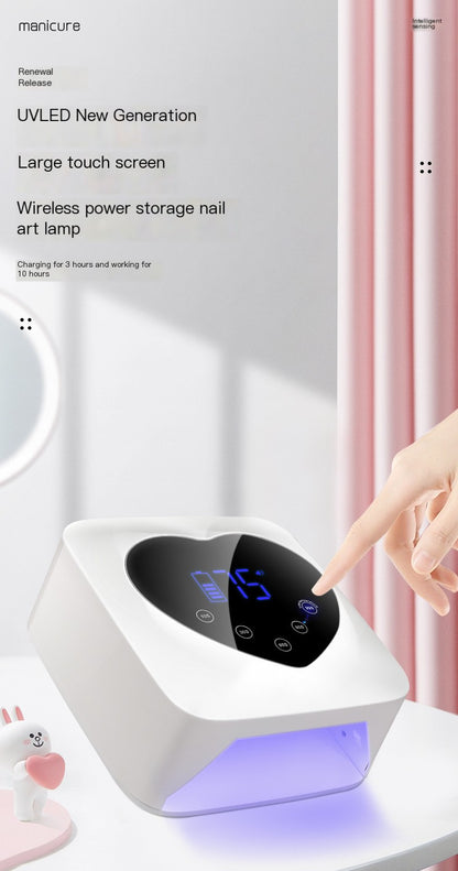Wireless Nail Lamp with Rechargeable Lithium Battery